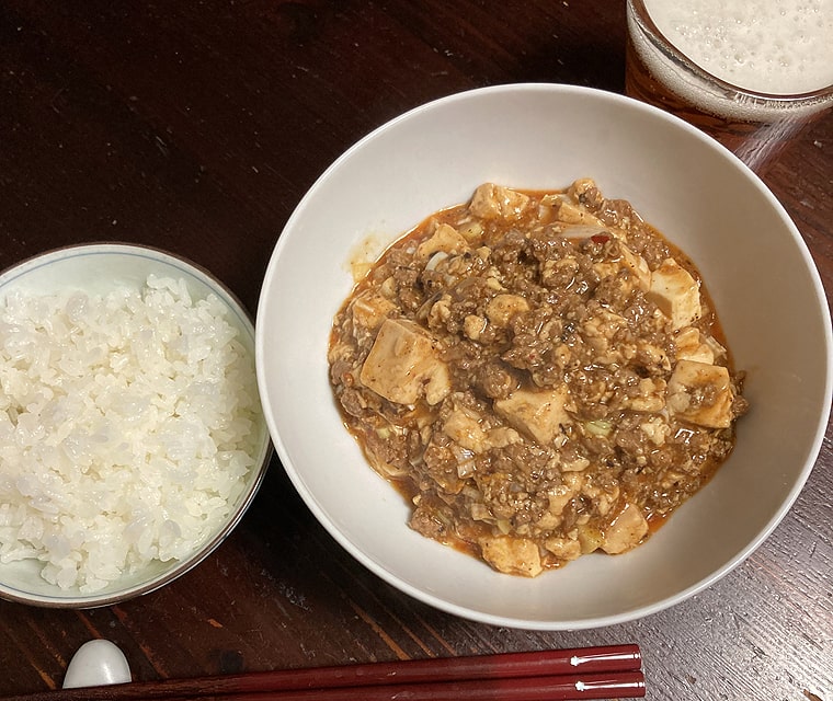 夕食作り（2022.10.27）CookDoで麻婆豆腐