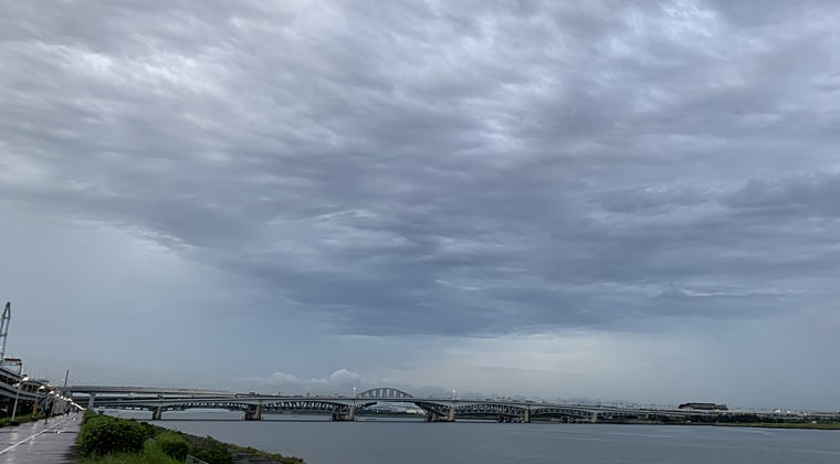 東の端からわたしのウォーキング記録2023.9.22ポツポツ雨の中を海まで歩いて来ました