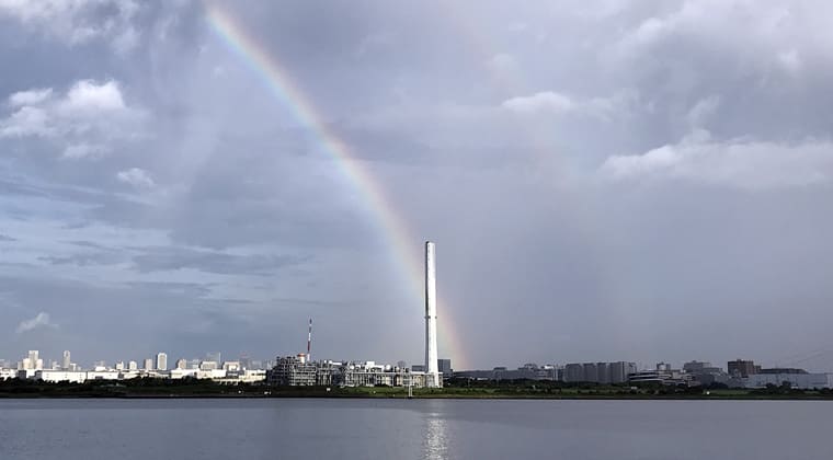 東京の東の端からわたしのウォーキング記録（2024.8.27）虹