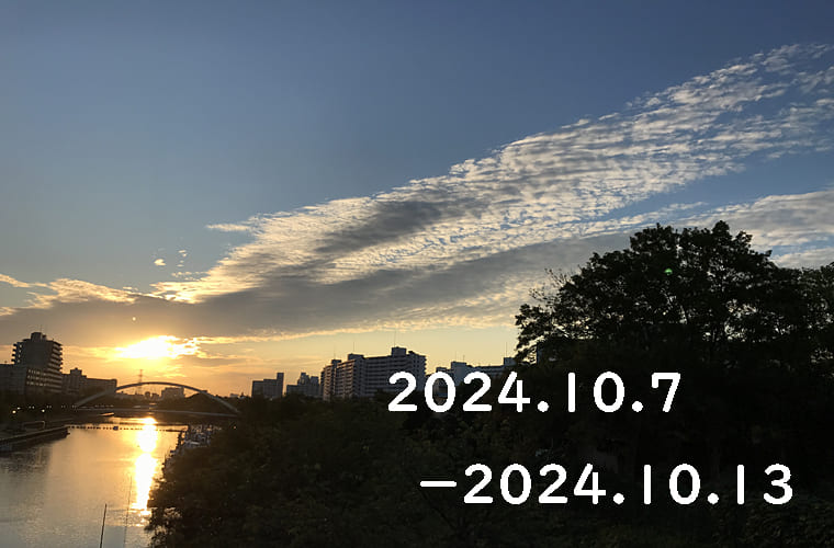 東京の東の端から「わたしのウォーキング記録」（2024・10月2週）